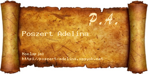 Poszert Adelina névjegykártya
